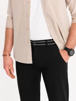 Pantaloni OMBRE OM-PACP-0118 NEGRU
