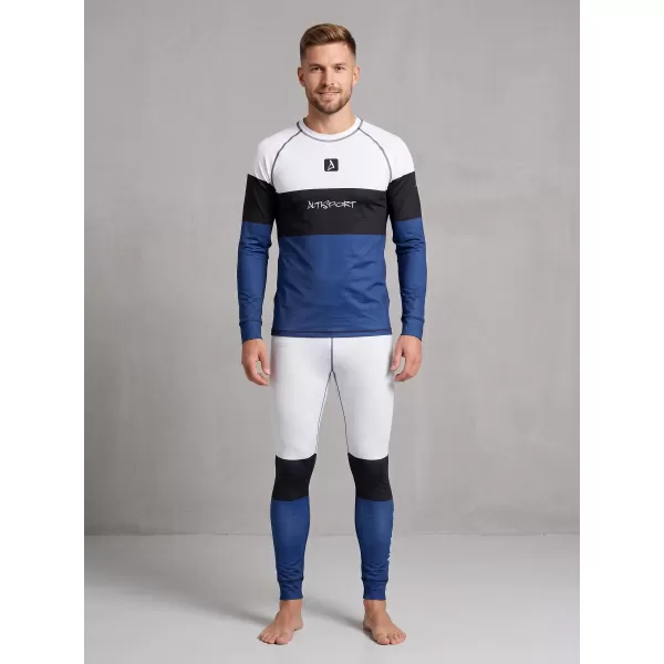  Premium funcțional pentru pantaloni termo funcționali pentru bărbați ALTISPORT VOJ/ALM051TER02 ALB -BLUE 