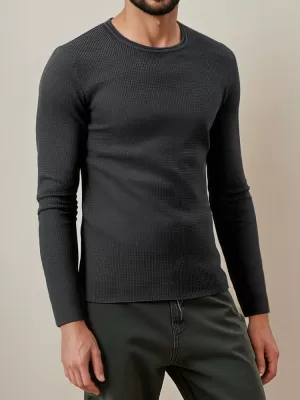 Pulover pentru bărbați DSTREET wx2293 GRI ÎNCHIS