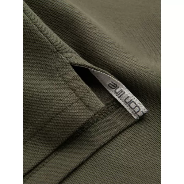  Mens t -thirt cu guler OMBRE OM-POBS-0100 VERDE MĂSLIN ÎNCHIS 