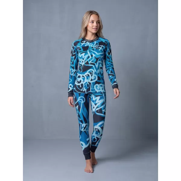  Tricou funcțional pentru femei cu mâneci lungi premium ALTISPORT VOJ/ALW054TER01 NEGRU -BLUE 