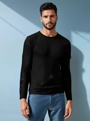 Pulover pentru bărbați DSTREET NEGRU