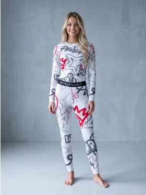 Premium funcțional de pantaloni termi funcționali pentru femei ALTISPORT VOJ/ALW054TER02 GRI -RED