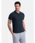 Mens t -thirt cu guler OMBRE OM-POBS-0100 ALBASTRU MARIN