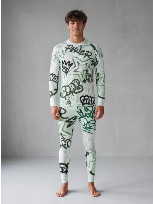 Premium funcțional pentru pantaloni termo funcționali pentru bărbați ALTISPORT VOJ/ALM054TER02 VERDE