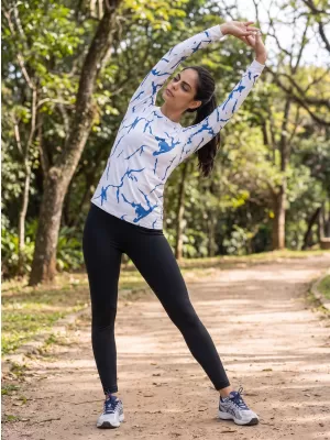 Tricou funcțional pentru femei cu mâneci lungi premium ALTISPORT VOJ/ALW052TER01 ALB