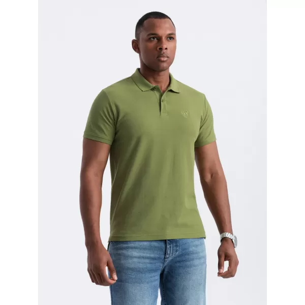  Mens t -thirt cu guler OMBRE OM-POBS-0100 MĂSLIN 