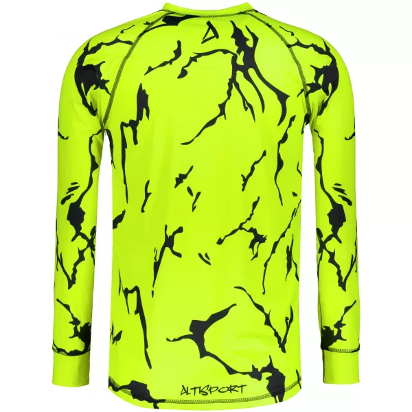  Tricou funcțional pentru bărbați cu mânecă lungă premium ALTISPORT VOJ/ALM052TER01 NEON VERDE 