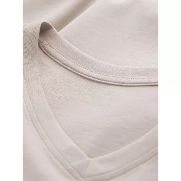  Tricou pentru bărbați cu mânecă lungă OMBRE OM-LSBL-0108 BEJ UȘOR 