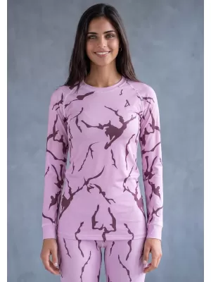 Tricou funcțional pentru femei cu mâneci lungi premium ALTISPORT VOJ/ALW052TER01 ROZ