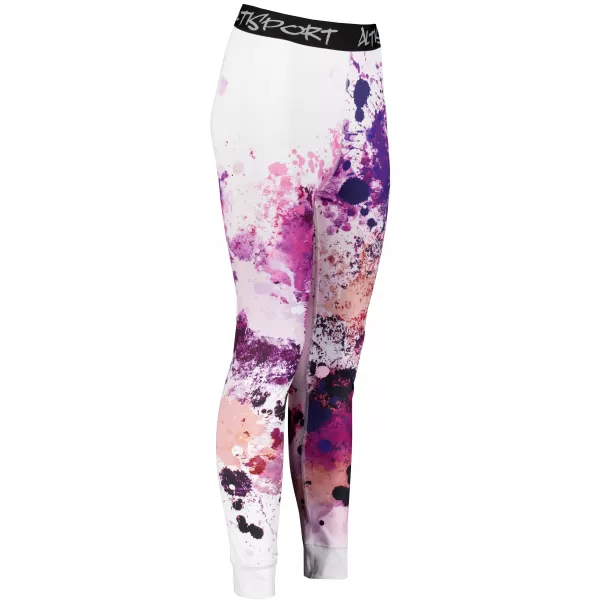  Premium funcțional de pantaloni termi funcționali pentru femei ALTISPORT VOJ/ALW055TER02 PURPURIU-PORTOCALIU 