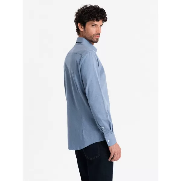  Cămaşă OMBRE OM-SHCS-0175 ALBASTRU 