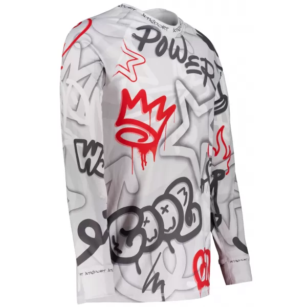  Tricou funcțional pentru bărbați cu mânecă lungă premium ALTISPORT VOJ/ALM054TER01 GRI -RED 
