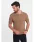 Mens t -thirt cu guler OMBRE OM-POSS-0117 MARO DESCHIS