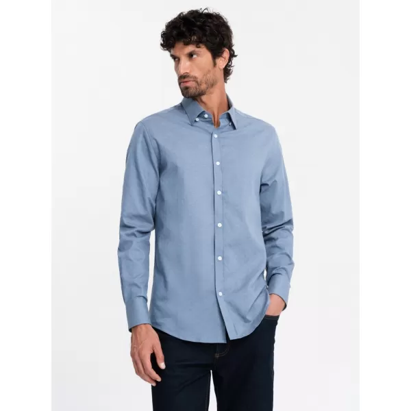  Cămaşă OMBRE OM-SHCS-0175 ALBASTRU 
