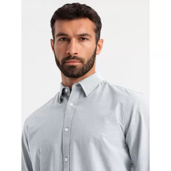  Cămaşă OMBRE OM-SHOS-0172 GRI DESCHIS 