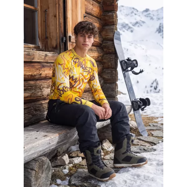  Tricou funcțional pentru bărbați cu mânecă lungă premium ALTISPORT VOJ/ALM054TER01 CHIHLIMBAR 