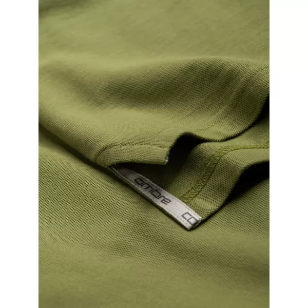 Mens t -thirt cu guler OMBRE OM-POBS-0100 MĂSLIN 