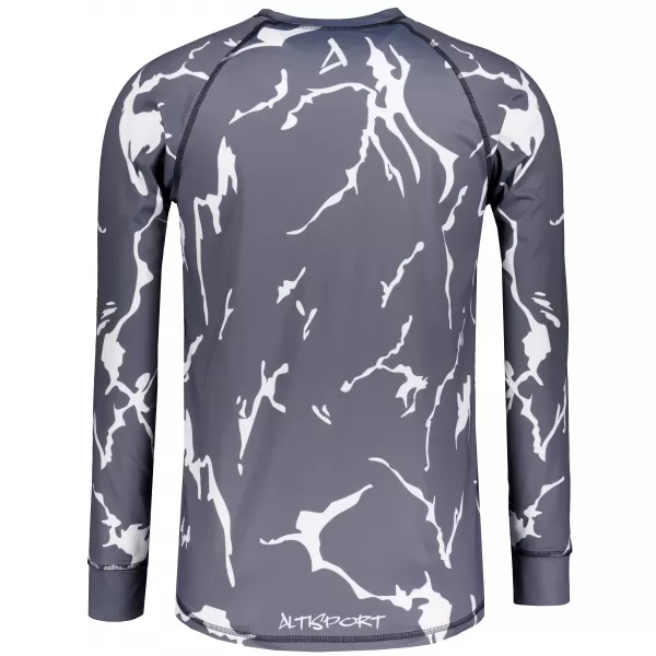  Tricou funcțional pentru bărbați cu mânecă lungă premium ALTISPORT VOJ/ALM052TER01 GRI 