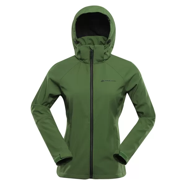  Geacă de softshell pentru femei ALPINE PRO HOORA LJCD590 VERDE 
