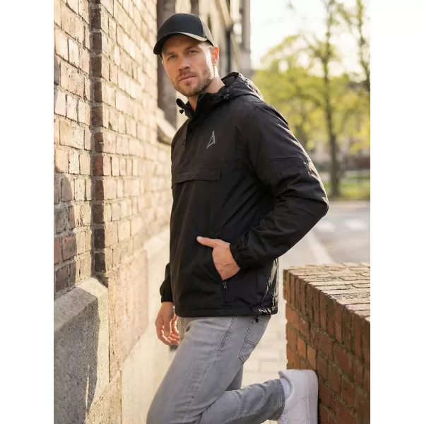  Sacou de vânt pentru bărbați peste cap ALTISPORT BYB/ALM002B3162 NEGRU 