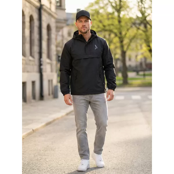  Sacou de vânt pentru bărbați peste cap ALTISPORT BYB/ALM002B3162 NEGRU 