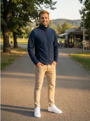 Panouri din fleece pentru bărbați ALTISPORT NoPrint NP/ALM725 SEA -BLUE