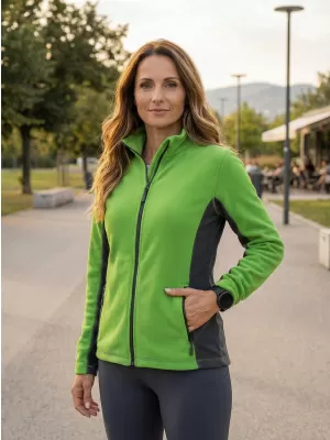 Panouri din fleece pentru femei ALTISPORT NoPrint NP/ALW825 APPLE VERDE