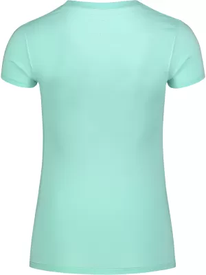 Tricou de dama din bumbac NORDBLANC STICKER NBFLT8146 VERDE DESCHIS