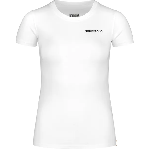  Tricou de dama din bumbac NORDBLANC WINDOWS NBFLT8145 ALB 