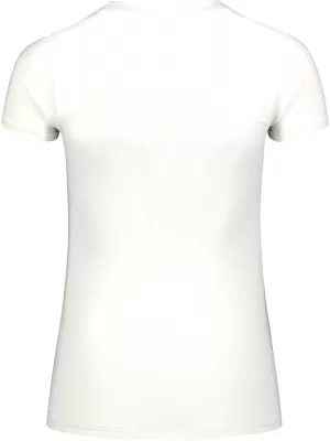 Tricou de dama din bumbac NORDBLANC STICKER NBFLT8146 ALB CREM