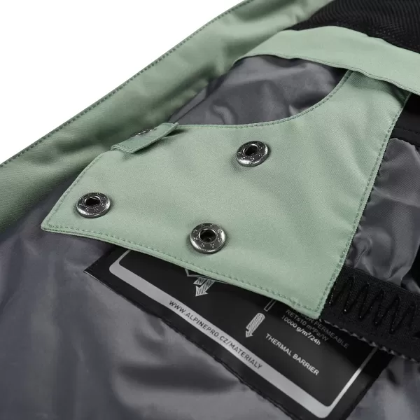  Geacă de schi pentru bărbați ALPINE PRO OMEQ MJCB644  VERDE 