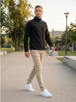 Panouri din fleece pentru bărbați ALTISPORT NoPrint NP/ALM725 NEGRU