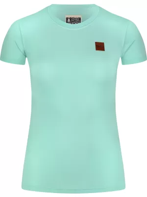 Tricou de dama din bumbac NORDBLANC AGNES NBFLT8147 VERDE DESCHIS