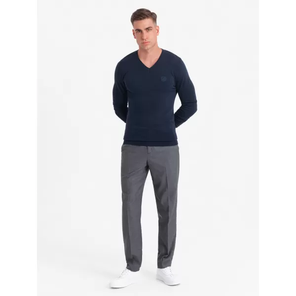  Pulover pentru bărbați OMBRE OM-SWBS-0107 ALBASTRU MARIN 