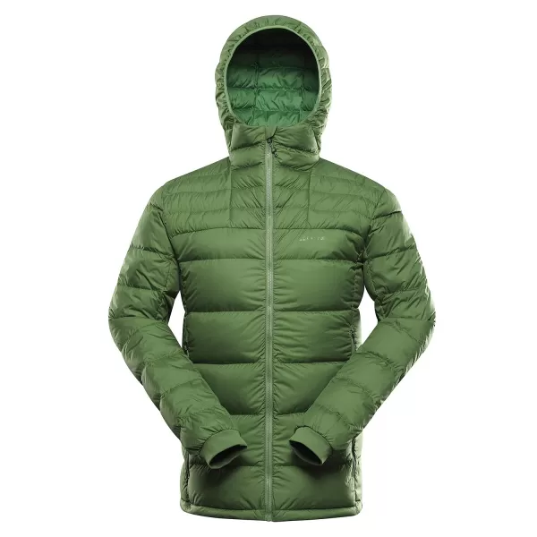  Sacou de pene de iarnă pentru bărbați ALPINE PRO ROGIT MJCD621 VERDE 