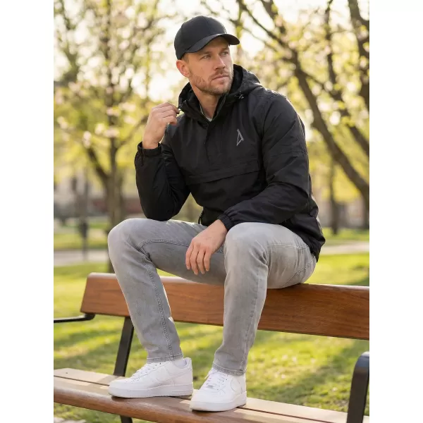  Sacou de vânt pentru bărbați peste cap ALTISPORT BYB/ALM002B3162 NEGRU 