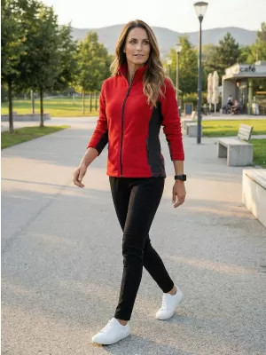 Panouri din fleece pentru femei ALTISPORT NoPrint NP/ALW825 ROŞU