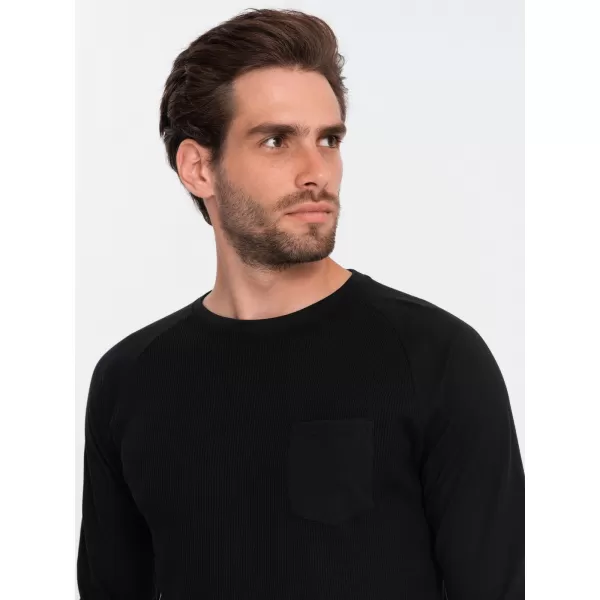  Cămaşă OMBRE OM-LSCL-0109 NEGRU 