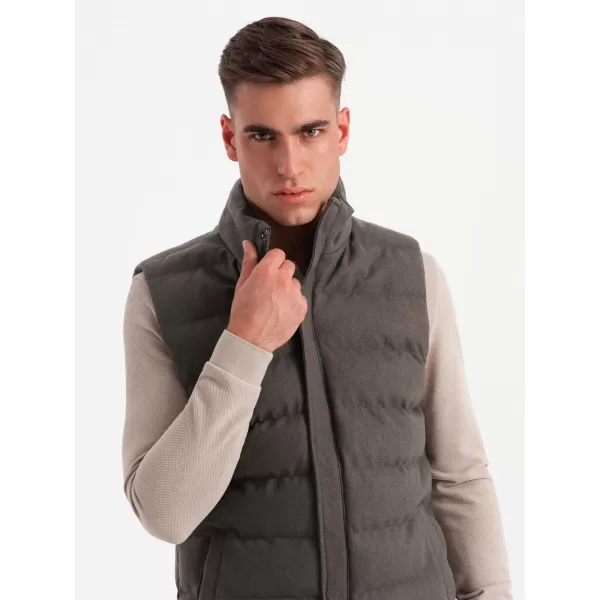  Vestă OMBRE OM-JAVJ-0200 MELANGE DE MĂSLINE 