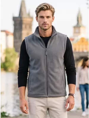 Unisex vestie fleece ALTISPORT NoPrint NP/ALU815 OŢEL