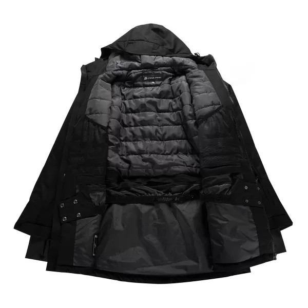  Geacă de schi pentru bărbați ALPINE PRO GARG MJCD698 NEGRU 