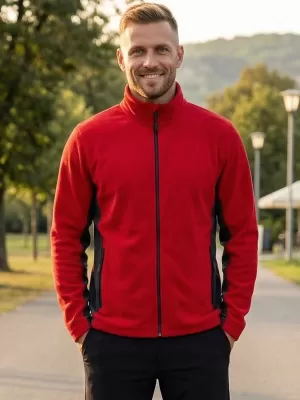 Panouri din fleece pentru bărbați ALTISPORT NoPrint NP/ALM725 ROŞU