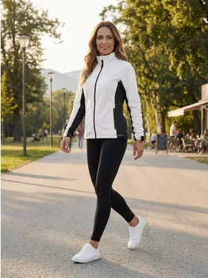 Panouri din fleece pentru femei ALTISPORT NoPrint NP/ALW825 ALB