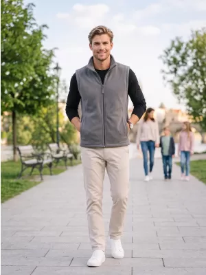 Unisex vestie fleece ALTISPORT NoPrint NP/ALU815 OŢEL