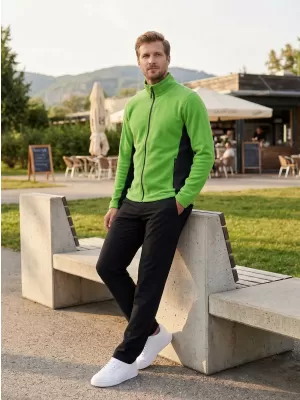 Panouri din fleece pentru bărbați ALTISPORT NoPrint NP/ALM725 APPLE VERDE