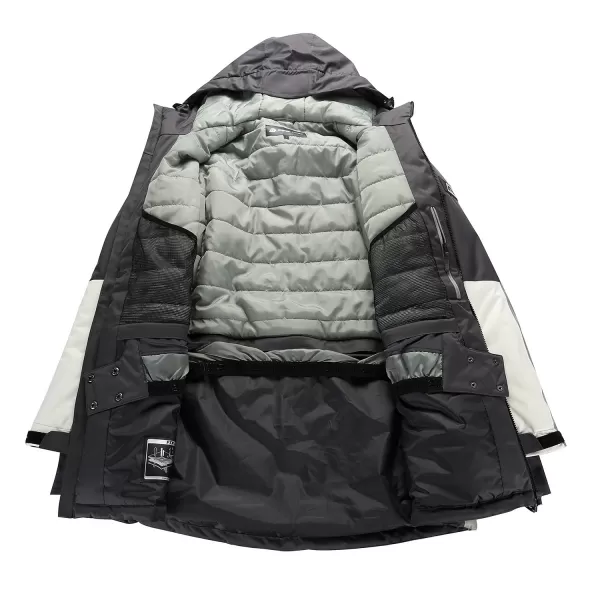  Geacă de schi pentru bărbați ALPINE PRO GARG MJCD698 GRI ÎNCHIS 