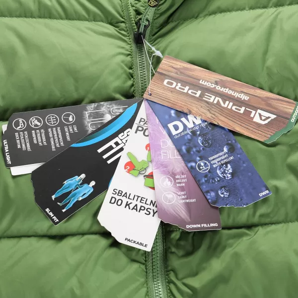  Sacou de pene de iarnă pentru bărbați ALPINE PRO ROGIT MJCD621 VERDE 