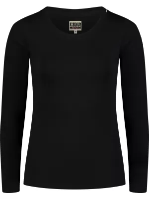 Tricou de dama din bumbac NORDBLANC SWEDEN NBFLT8144 NEGRU