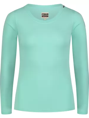 Tricou de dama din bumbac NORDBLANC SWEDEN NBFLT8144 VERDE DESCHIS